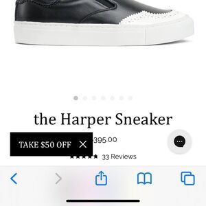 Black and White Harper Sneakers